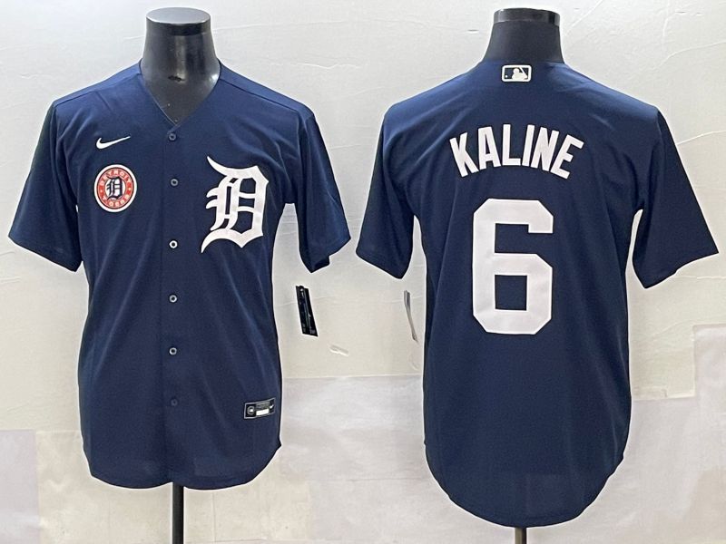 Men 2025 Detroit Tigers #6 Kaline Dark Blue Game Nike MLB Jersey style 9->detroit tigers->MLB Jersey